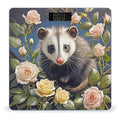 Opossum and Roses Scale for Body Weight Highly Accurate Digital Bathroom Body Scale Digital Bathroom Scales for People Anti-Slip Large LCD Display Smart Scales