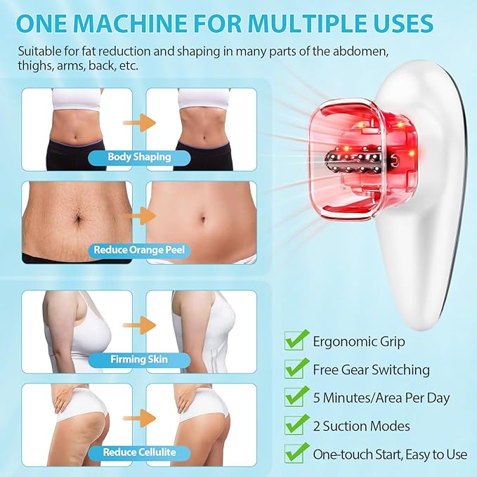 Body Sculpting Machine 3-in-1 Electric Cellulite Massager Electric Cupping Therapy Massagerfor Belly Waist Arms Leg Home ToolEffectively Tightens the Skin