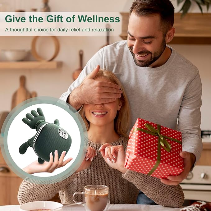 Neck Massager Shiatsu Neck and Back Massager with Heat 4D Kneading Simulated Human Hand Design Electric Deep Tissue Massage Portable Body Massager for Shoulder Pain Relief &amp Muscle Relax
