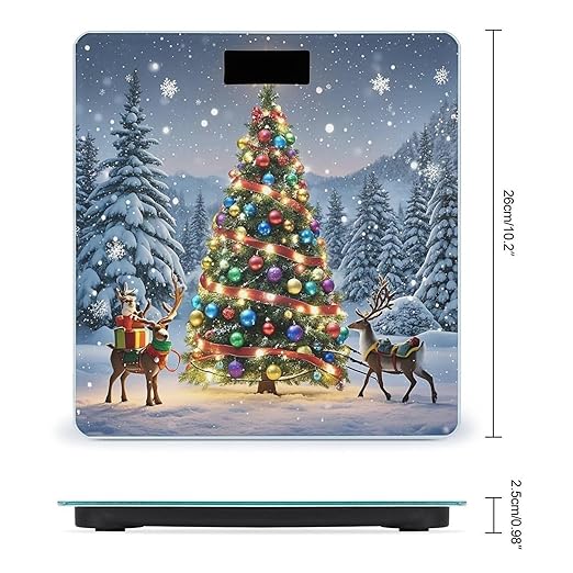 Christmas Day Scale for Body Weight Smart Scales Digital Bathroom Scale High Precision Weighing Scales with Large Display Weighing Machine for People
