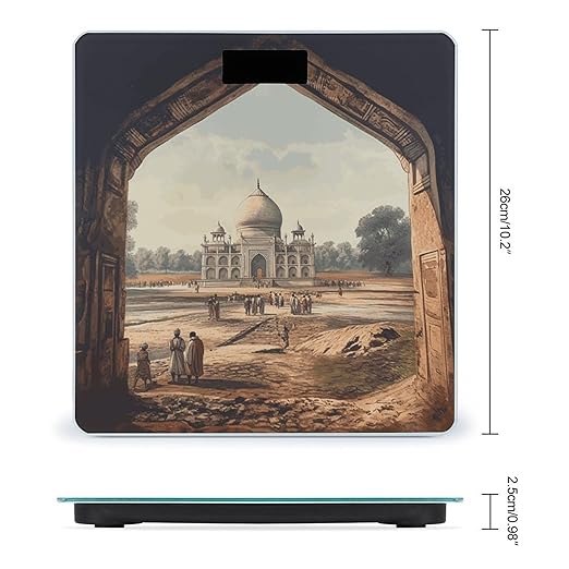 Historical Site Painting Smart Scale for Body Weight Accurate Bathroom Scale with LED Display Digital Weight Scales Weighing Machine High Precision Scales for Bath Home