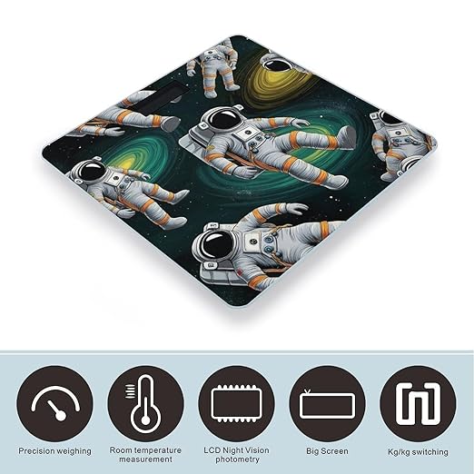 Automatic Switch Digital Bathroom Weighing Scale Smart Scale for Body Weight Space Funny Astronauts