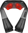 Nekteck Shiatsu Neck Massager with Heat for Pain Relief Deep Tissue 2026 Upgraded 3D Back Shoulder Kneading Massage Pillow Body Muscle Relaxation Tools Gifts for Him Her Black (NOT Cordless)