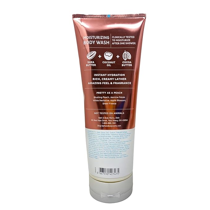 Bath &amp Body Works Pretty As a Peach 2 Moisturizing Body Washes with a Peach Gardenia Bar Soap