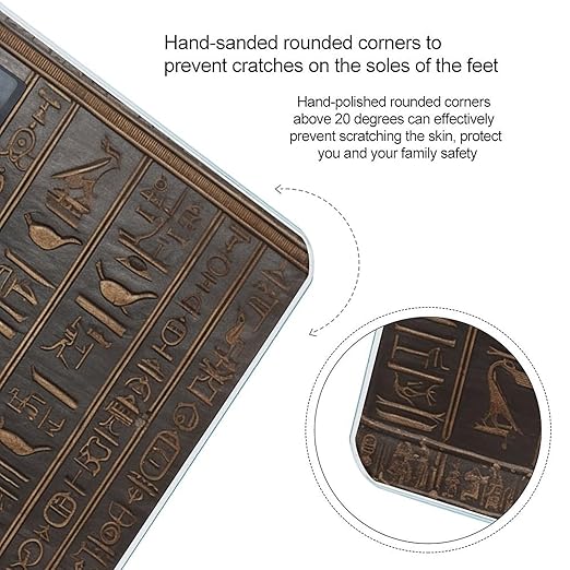 Ancient Egyptian Hieroglyph Scale for Body Weight Accurate Digital Bathroom Scale Toughened Glass High Precision Scales Smart Weight Scales with Large LCD Backlight Display Weighing Machine