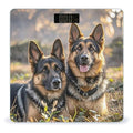 German Shepherd Dog Lovers Bathroom Scale Automatic Power On/Off Body Scales LCD Backlight Display Square Digital Scale Rounded Corners Bathroom Scales for Home Bedrooms