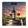 Wooden Wine Barrel on Wine Bottle Scale for Body Weight Sturdy Tempered Glass Weighing Scales with LCD Display Accurate Digital Bathroom Scale Convenient Body Fat Smart Scales Easy Read