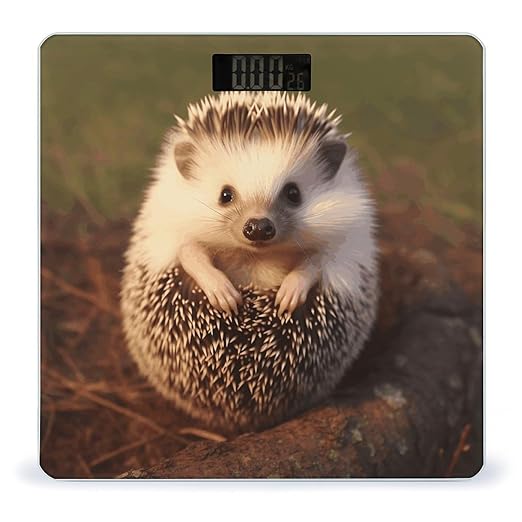 Hedgehog Bathroom Scale for Body Weight 400 Lb Weight Scale with High Precision Sensors Tempered Glass Highly Accurate Digital Weighing Machine for People