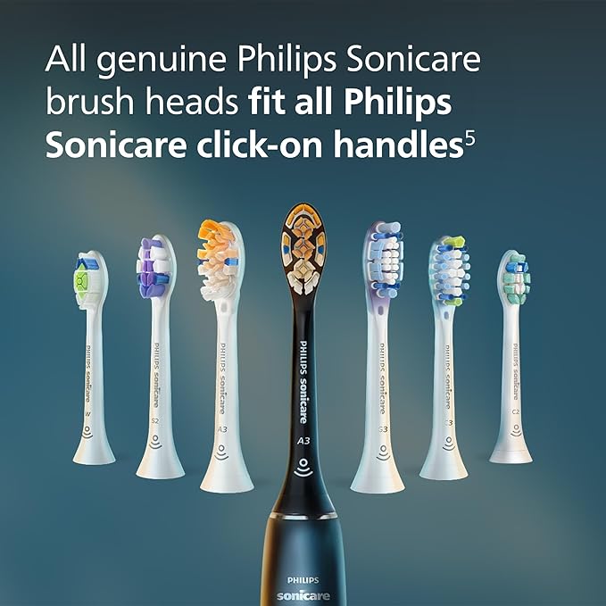 Philips Sonicare A3 All-in-One - Genuine Replacement Electric Toothbrush Heads White 2 Pack HX9092/77