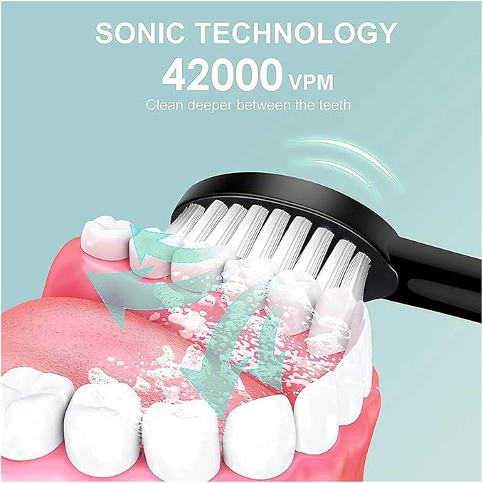 4pcs Replacement Toothbrush Heads Compatible for X-3 X-2 Sonic Electric Travel Box Tooth Brush Holder(Ivory)