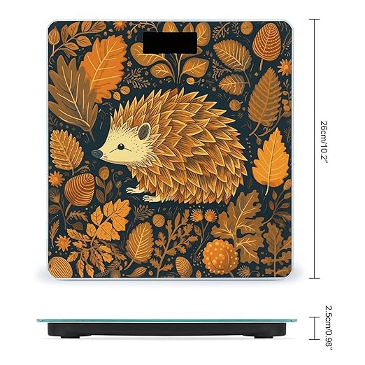 Cute Hedgehog Scale for Body Weight Digital Bathroom Scale Precision Smart Weighing Scales with Clear LED Display Accurate High Precision Scales Weighing Machine