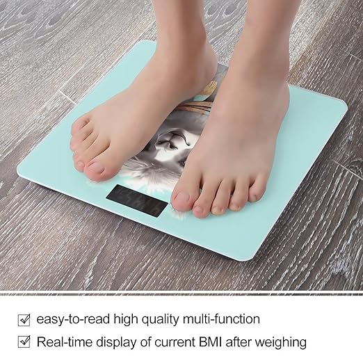 Funny Cartoon Llama Weight Scale Digital Electronic Scales Bathroom Scale Larg LCD Backlight Display High Precision MeasurementsTempered Glass