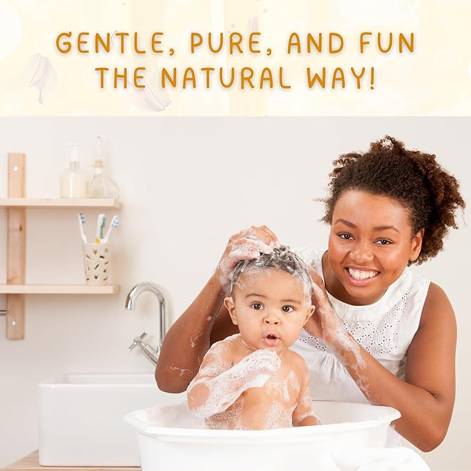Kids Body Wash – Plant Based Gentle Moisturizer with Shea Butter – Safe for Sensitive Skin – Banana Bubbles – 3 Pack (8 oz Each)