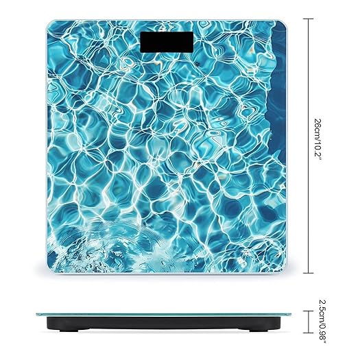 Swimming Pool Water Bathroom Scale for Body Weight LCD Display Digital Bathroom Scale Tempered Glass Bathroom Weight Scales Fashion Smart Scales for Home Bedroom 400 Lb