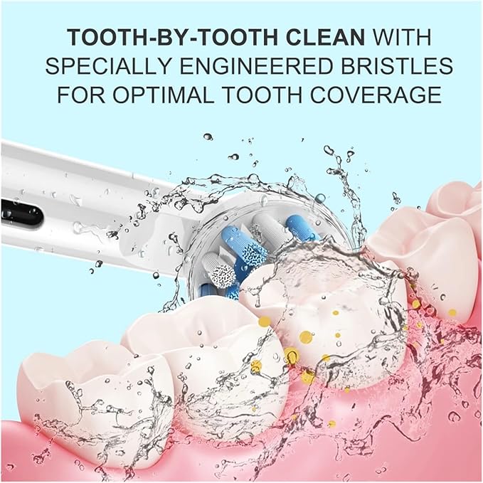 Replacement Toothbrush HeadsCompatible For Oral B Compatible For Braun Professional Cross Electric Brush Heads Action Heads Refills 1000 7000(4pcs)