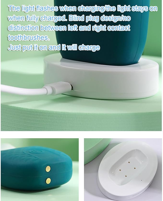 VIDECOR Electric Toothbrush U Shaped Automatic Toothbrush for Adults 360° Whole Mouth Toothbrush Whitening Wireless Charging IPX7 WaterproofD