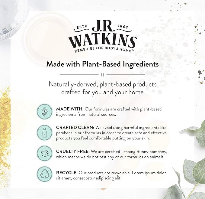JR Watkins Natural Daily Moisturizing Body Wash Coriander &amp Cedar 6 Pack Hydrating Shower Gel for Men and Women Free of SLS USA Made and Cruelty Free 18 fl oz