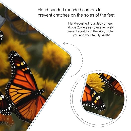 Monarch Butterflies Scale for Body Weight Smart Scales Digital Bathroom Scale High Precision Weighing Scales with Large Display Weighing Machine for People
