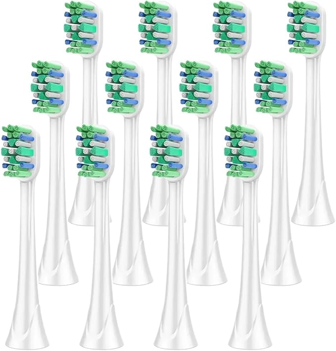 Replacement Toothbrush Heads Compatible for HX9023/65 HX9044 HX9054 Brush Head 12/20pcs(12 Pcs)