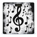 Energy Saving Scale Bathroom Weighing Scale Smart Scale for Body Weight Digital Gunge Black and White Music Notes