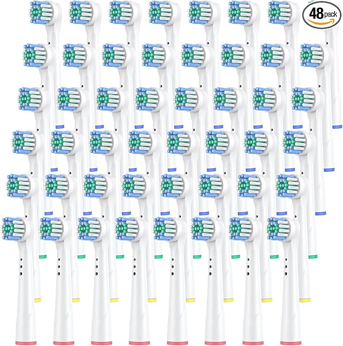 Safcare 48pcs Replacement Brush Heads Compatible with Oral B Electric Toothbrushes Professional Electric Toothbrush Heads Compatible with Oral b Braun Electric Toothbrush