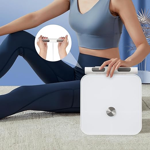 Smart Body Fat Scale 8 Electrode Body Composition Scales for Body Weight Fat Muscle Mass BMI Max. 396lbs Digital Weight Scale with Report Accurate Bathroom Scale for Weight Muscle