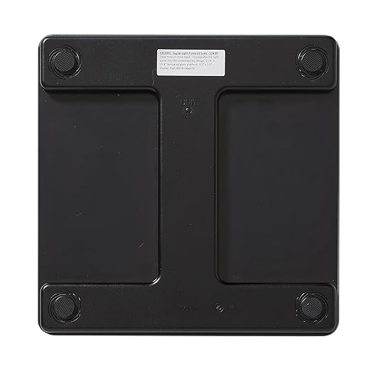 Taylor Light Powered Digital Bath Scale Large and Durable Platform Light Powered Panel with Endless Power No Batteries Needed Energy-Saving Easy to Use High 400 lb Capacity Black