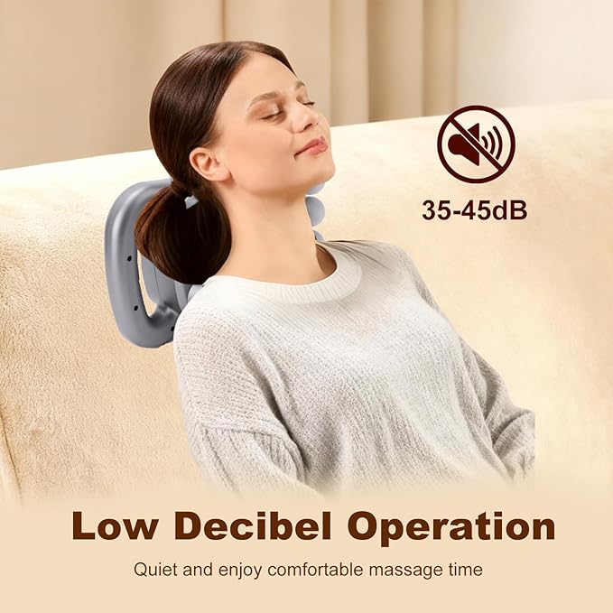 16-Head Massage Gun Set Deep Tissue Back Massager with 9 Modes &amp 9 Speed Settings for Shoulders Upper Arms Buttocks Legs (Dark Grey)