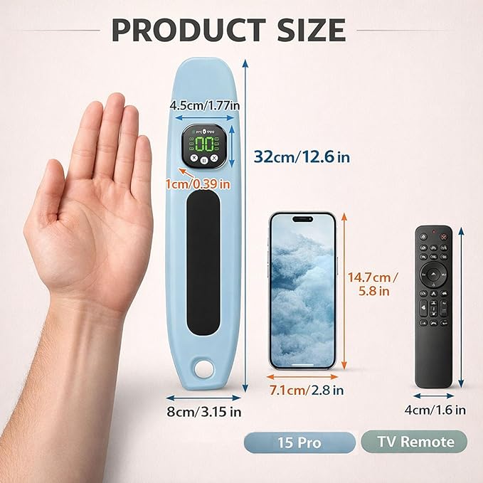 Rechargeable Electric Wrist Massager Rechargeable Heating Pad with 8 Modes &amp 30 Intensity Levels Ergonomic Wearable Design for Sports &amp Daily Use (White)
