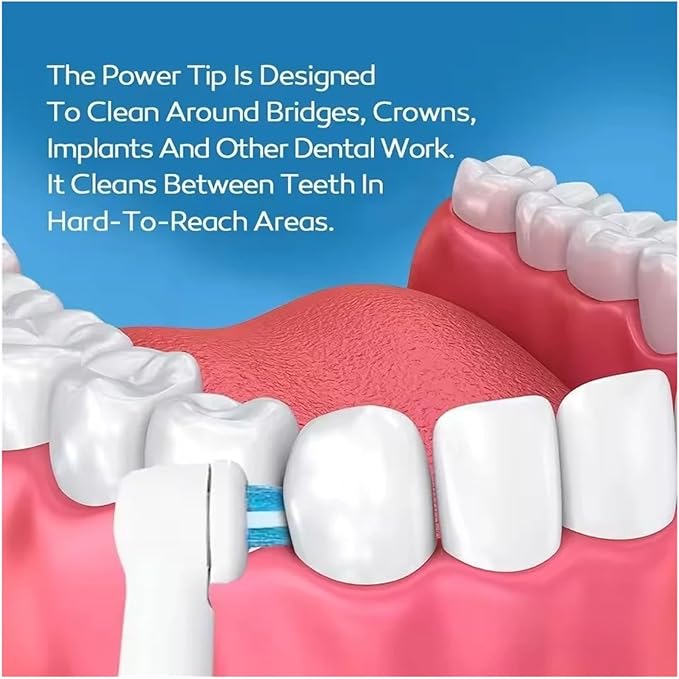 Replacement Brush Heads Compatible For OralB Professional Ortho &amp Power Tip Compatible Orthodontic Electric Toothbrush Head(4pcs Powertip)