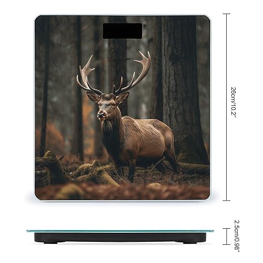 Elk in The Grove Scale for Body Weight Digital Bathroom Scale Accurate Smart Weight Scales with Large Display Weighing Machine High Precision Scales