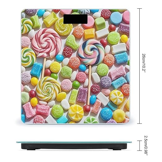 Sweet Candy Backdrop Scale for Body Weight Smart Scales Digital Bathroom Scale High Precision Weighing Scales with Large Display Weighing Machine for People