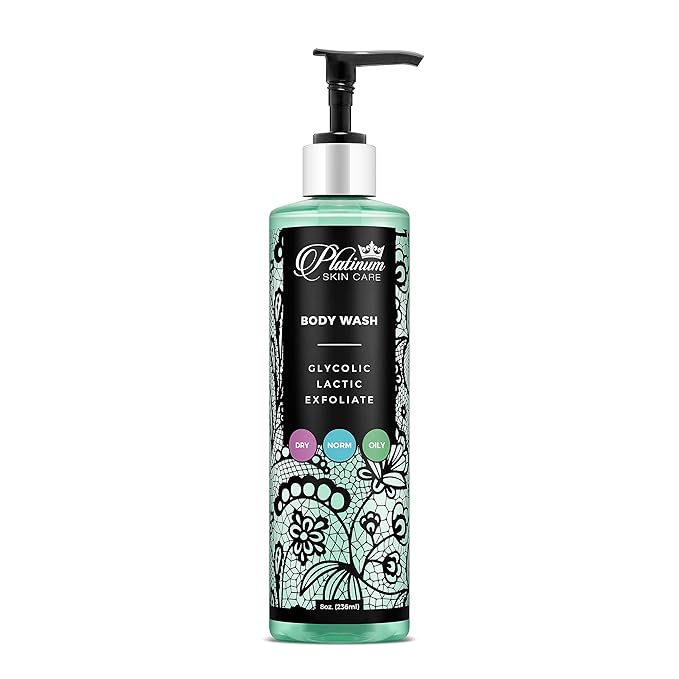 Platinum Skin Care Glycolic &amp Lactic Bodywash 8.5oz.
