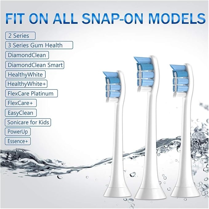 Toothbrush Heads HX9034 Compatible for HX3211 HX3281 HX6220 HX6211 HX6231 HX6250 HX6252 HX9322 HX9331 HX9334 HX6253 HX6530(Brown)