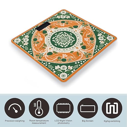 Specially Designed Patterns Smart Scale for Body Weight Accurate Bathroom Scale with LED Display Digital Weight Scales Weighing Machine High Precision Scales for Bath Home
