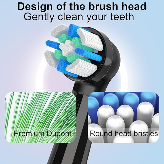 Toothbrush Heads Compatible with Oral B iO 3 4 5 6 7 8 9 10 Series Electric ToothbrushCompatible with Oral B iO Replacement Heads Medium Bristles Electric Toothbrush Heads for Effective Cleaning