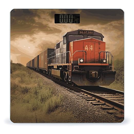 Freight Train Bathroom Scale Ultra-Bright Liquid Crystal Screen Weight Scale Accurate Bathroom Body Scales for Body Weight Bathroom Pet Home Bedroom Gift-Giving