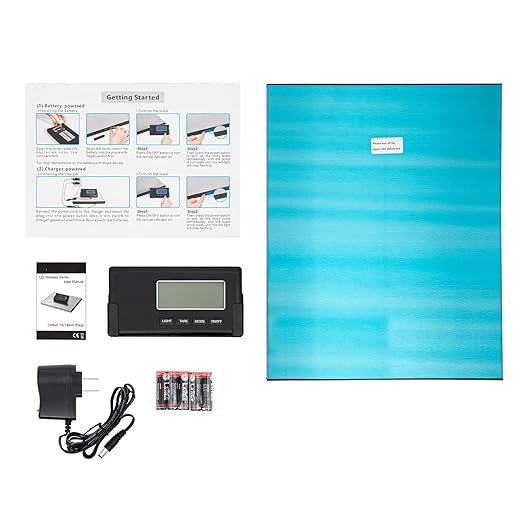 LCD Digital Floor Scale201 Stainless Steel Commercial Scales Digital Weight Wireless Remote Display Heavy Duty Weight Scale for Post Offices Warehouses Factories Industry Load 396 Lbs