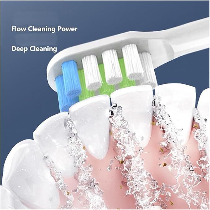 16PCS Replacement Toothbrush Heads Compatible for nx8000 Soft Bristle Tooth Brush Head(16pcs Black)