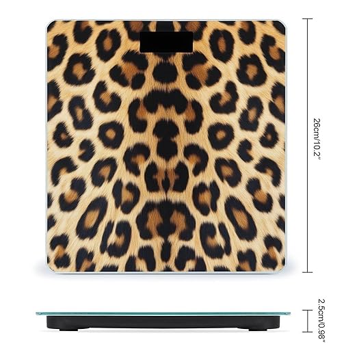 Smart Scale for Body Weight Automatic Switch Digital Bathroom Weighing Scale Wild Animal Cheetah Leopard Print