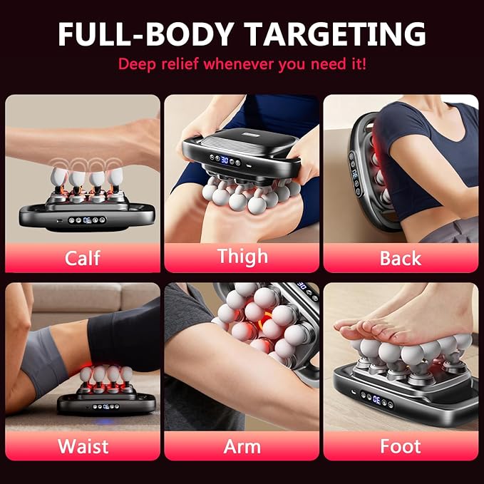 16 Heads Massage Gun Set Body Massage for Back Shoulders Neck Legs Foot Massage Gun deep Tissue Pain Relief Percussion Massager with 3 Modes &amp 30 Intensity Levels Gifts for Mom and Dad