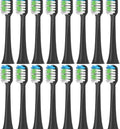 Replacement Toothbrush Heads Compatible for E10/E10C/E10S/F10 16PCS(16black)