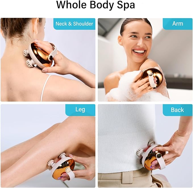 arboleaf Electric Scalp Massager Head Massager Scalp Stress Relax 5 in 1 Kneading 128 Massage Nodes Waterproof Hair Massage with 8 Removable Claws Cat Scratcher Gift for Dad Mom
