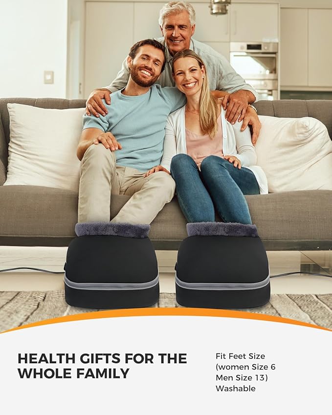 CooCoCo Shiatsu Foot Massager with Heat - Gifts for Men Women Kneading Feet Massager Machine Cushion or Foot Warmer Massagers for Back and Foot Relief