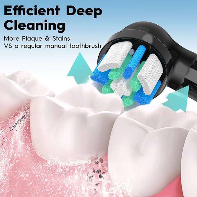 Replacement Heads Compatible with Oral B iO 3 4 5 6 7 8 9 10 Series Electric ToothbrushToothbrush Heads Compatible with Braun Oral B iO Replacement Heads with Medium Bristles