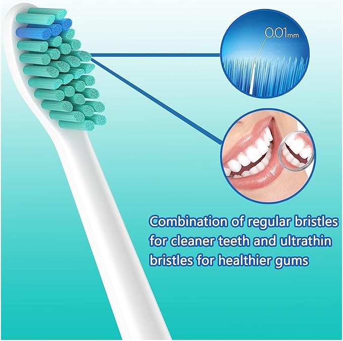 Electric Toothbrush Replacement Heads Soft Bristles Nozzles Tooth BrushCompatible for Care Oral Care(20pcs)