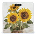 Alluring Sunflowers Summer Digital Bathroom Scale for Body Weight Weighing Scale with Backlit LCD Display High Precision Measurements &amp Measures Weight Up to 180kg