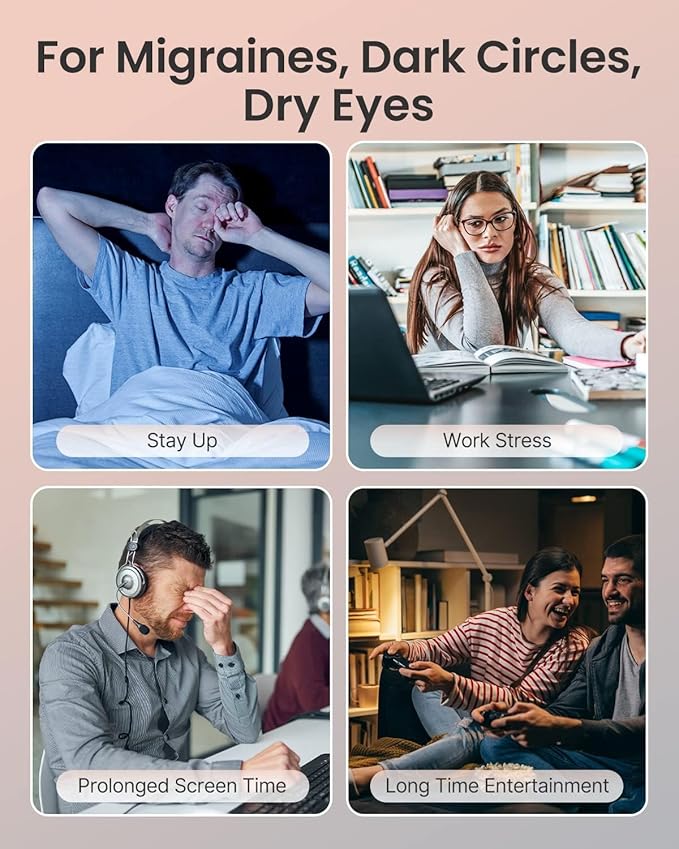 RENPHO Eyeris 1 Eye Massager with Heat Birthday Day Gifts for Women Men Mom Dad Her Him Eye Mask for Migraine Smart Sleep Mask for Dry Eyes Relax Reduce Strain