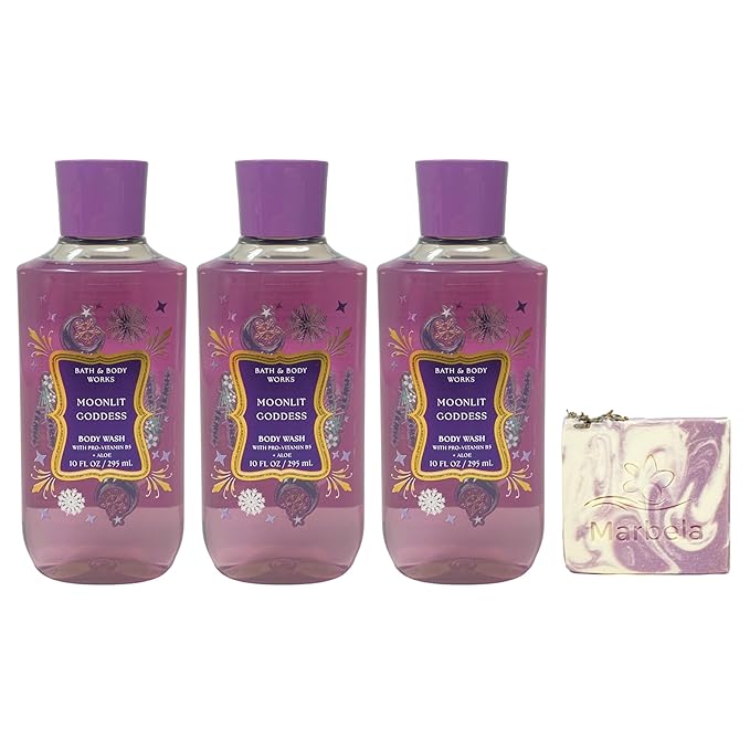 Bath &amp Body Works Moonlit Goddess- 3 - Body Wash with a Lavender Dream Bar Soap