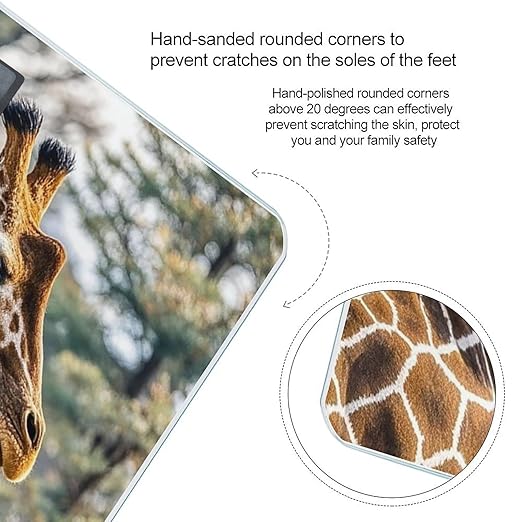 Giraffe High Neck Spot Scale for Body Weight Highly Accurate Digital Bathroom Body Scale Digital Bathroom Scales for People Anti-Slip Large LCD Display Smart Scales